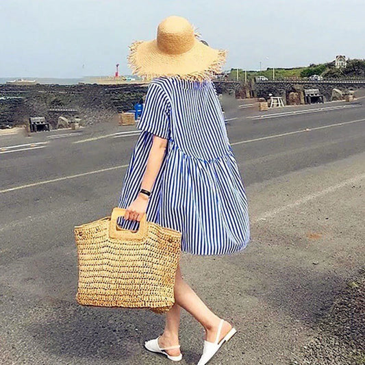 Women Handmade Straw Rattan Handbags Summer Beach Holiday Tote Bags