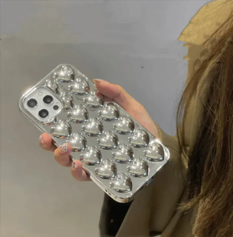 Silver Heart Phone Case