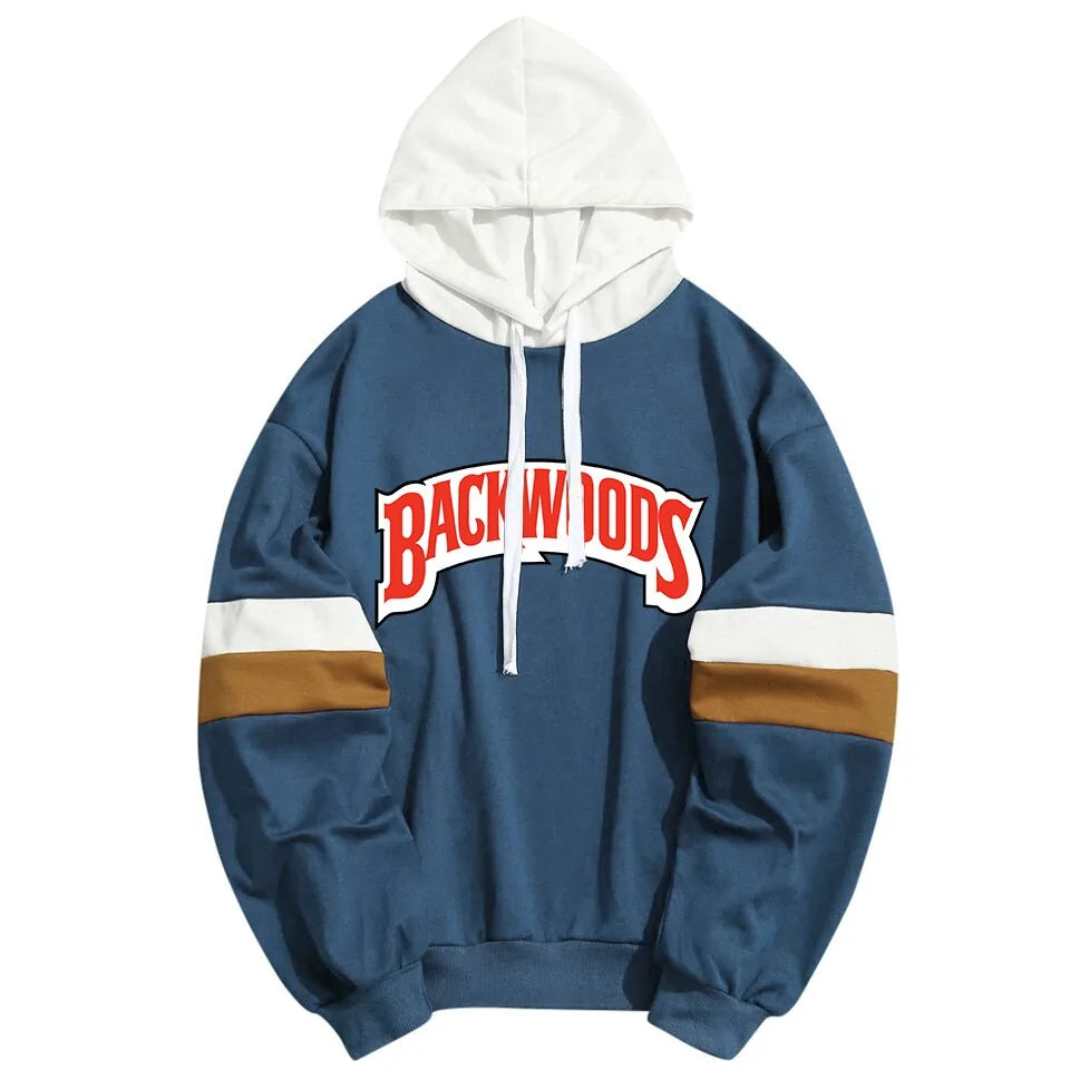 Backwoods Letters Print Hoodies