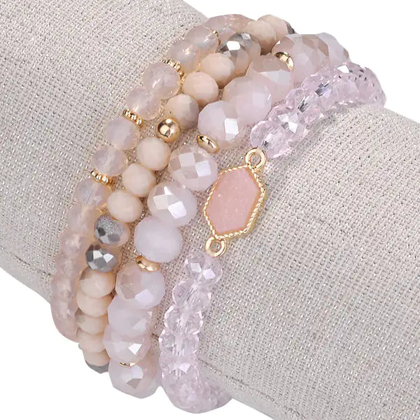 Natural Stone And Glass Crystal Bracelets