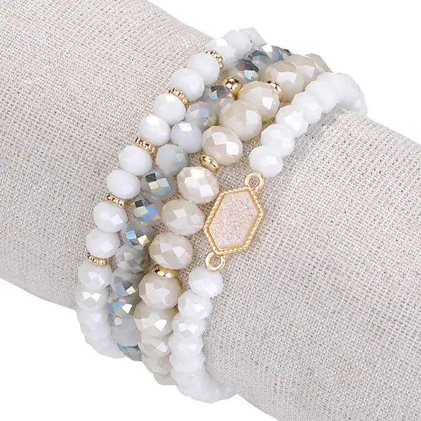 Natural Stone And Glass Crystal Bracelets