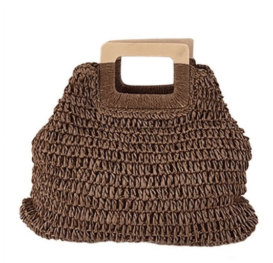 Women Handmade Straw Rattan Handbags Summer Beach Holiday Tote Bags