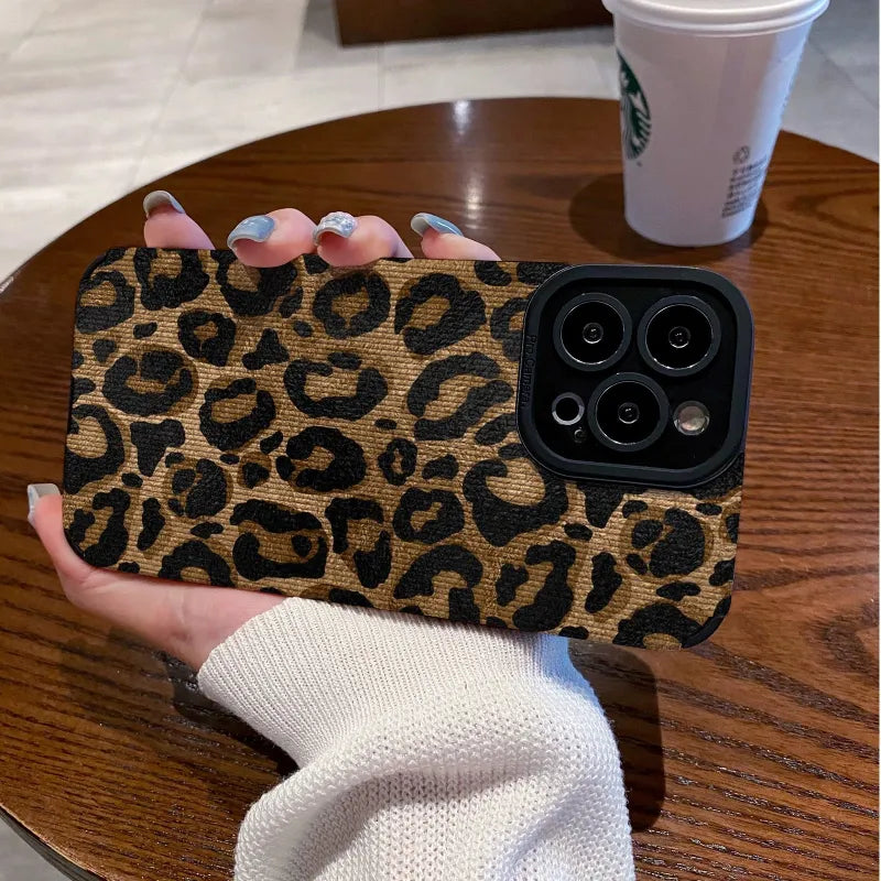 Gold Leopard Print Phone Case