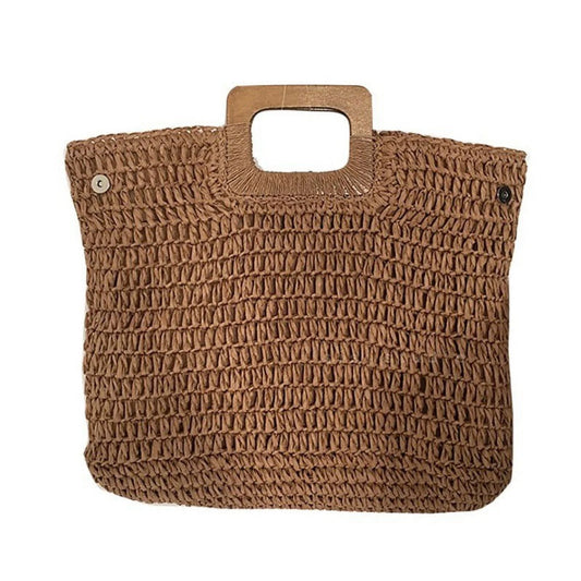 Women Handmade Straw Rattan Handbags Summer Beach Holiday Tote Bags