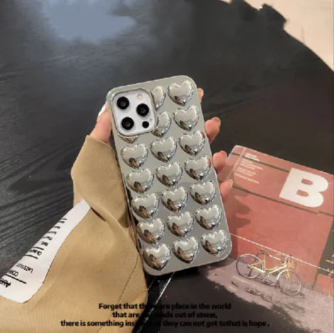 Silver Heart Phone Case