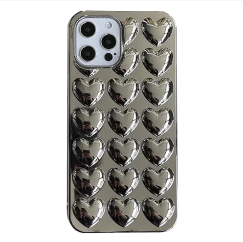 Silver Heart Phone Case